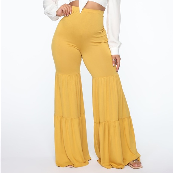 Flare Pants- Honey Mustard - Picture 1 of 1